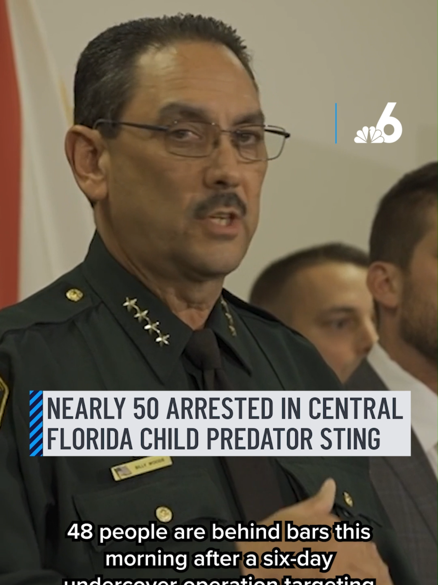A post by @nbcsouthflorida on TikTok caption: A massive undercover operation in Central Florida led to the arrest of nearly 50 individuals suspected of targeting children online. Authorities say this is one of the largest stings of its kind, aimed at protecting minors from predators. Law enforcement agencies continue their efforts to keep the community safe.    #CentralFlorida #ChildSafety #LawEnforcement #FloridaNews #ProtectOurKids #CommunitySafety #CrimeWatch #JusticeServed
