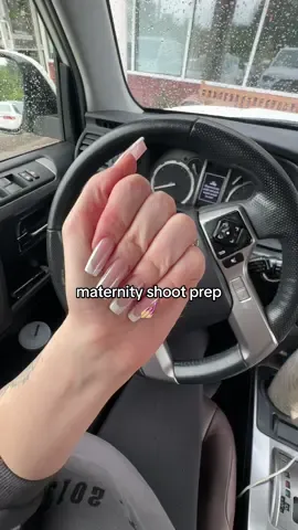 A post by @jade.amberrrrr on TikTok caption: maternity shoot prep • nails & self tan• 💅🏼🤰🏻🧴🫧  @urbanchicnailbarincary #maternityphotoshoot #nailappointment #frenchtip #nails 