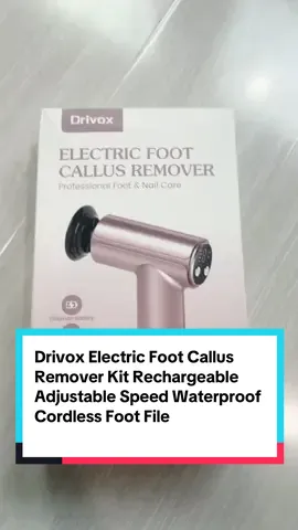 A post by @heyreemaa on TikTok caption: Drivox Electric Foot Callus Remover Kit Rechargeable Adjustable Speed Waterproof Cordless Foot File Pedicure Tool For Dead Hard Cracked Dry Skin Manicure Nail Care. #callusremover #callusremoverkit #cordlessfootfile #tiktokshop #tiktokshop 