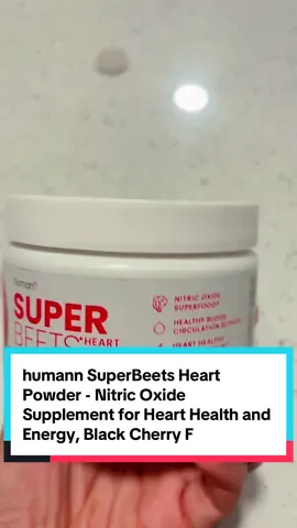 A post by @heyreemaa on TikTok caption: humann SuperBeets Heart Powder - Nitric Oxide Supplement for Heart Health and Energy, Black Cherry Flavor, 30 Servings. #humannsuperbeetsheartpowder #heartpowder #nitricoxidesupplement #tiktokshop #tiktokmademebuyit 