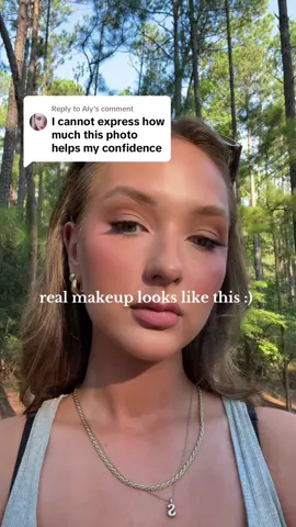 A post by @shelbyannbell on TikTok caption: Replying to @Aly and yes I do wear my full glam outside in the heat and sweat… I’m true to this! This routine works!! #Makeup #beauty 