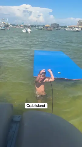 A post by @wrenandemmesworld on TikTok caption: We had a long fun day at crab island 🙌🏼 #wrendavid #kaysen #wrenandkaysen #louisianaboys #crabisland #boys #florida #Summer #vacation #fyp #foryou #boatday 