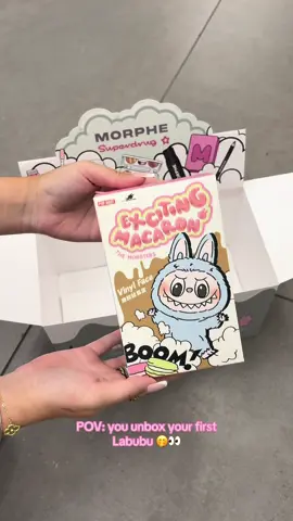 A post by @superdrug on TikTok caption: As you can hear the social team were VERY excited for this one… #morphe #labubu #unboxing #asmrunboxing 