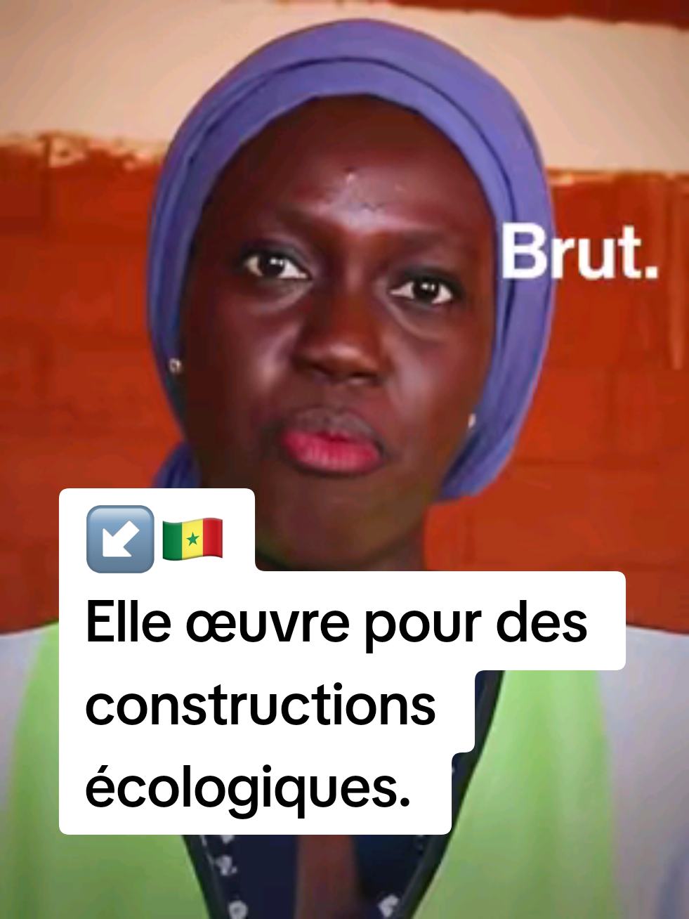 A post by @brutafrique on TikTok caption: 🇸🇳 À 24 ans, Mariama est ingénieure en génie civil et cofondatrice de la start-up DNA, une entreprise de construction écologique. Brut a passé un moment avec elle sur un chantier. #women #afrique #actualité  #architecture #sénégal 