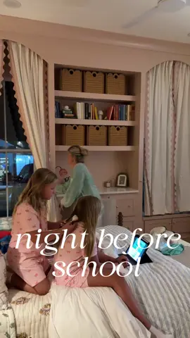 A post by @madisonruffmay on TikTok caption: T’was the night before school….it went from sweet to CHAOS, quick 😆 #school #goodnight #momlife #CapCut 
