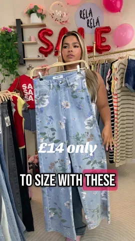 A post by @shoprelarela on TikTok caption: Last chance! No more restock on them 😍 #TikTokMadeMeBuylt #relarela #relarelagirls #fypuk #dealdrops #floral #summerjeans 