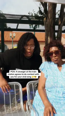A post by @mamaduketv on TikTok caption: Is she not the cutest?! She said she watches #AGT and quote — “I can’t wait to tell my kids that I met you. I just knew god had an adventure waiting on me today!” 😭🥹 Had to literally swallow hard to try not and cry. 