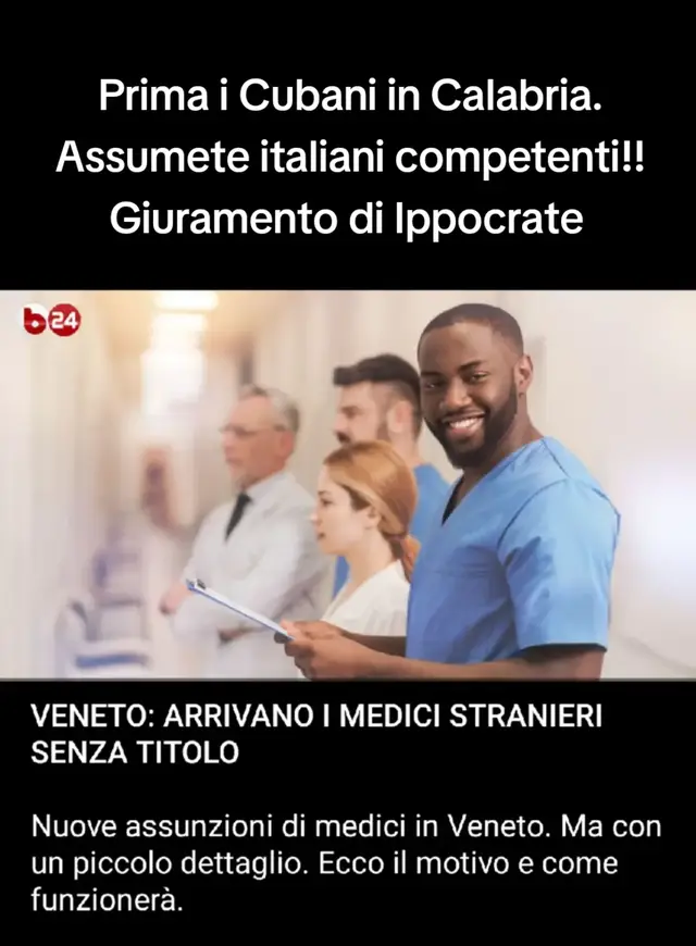 A post by @michael.francescon1986 on TikTok caption: #medici #veneto #stranieri #italy #2025 #fyp #perte 