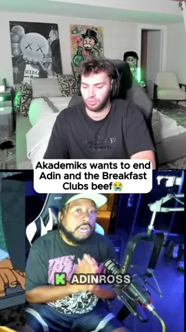 A post by @akademiks on TikTok caption: Akademiks wants to end Adin and the Breakfast Club and Shaderoom demons beef