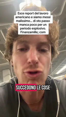 A post by @amedeoiasci on TikTok caption: è appena uscito il nuovo report del lavoro in America e mostra numeri che fanno veramente schifo e che potrebbe cambiare la decisione della Banca centrale americana del prossimo meeting e accelerare un periodo di esplosione a livello di finanza mondiale. Questo come sempre sono uno spunto del pensiero e non consiglio fate sempre la vostra ricerca ##EconomiaAmericana