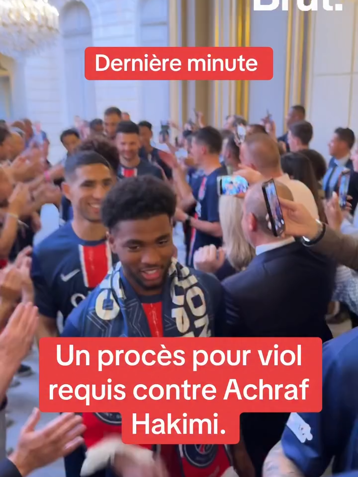 A post by @brutafrique on TikTok caption: Le parquet de Nanterre a requis un procès pour viol contre l’international marocain du Paris Saint-Germain Achraf Hakimi. #afrique #maroc #trial #justice #Hakimi