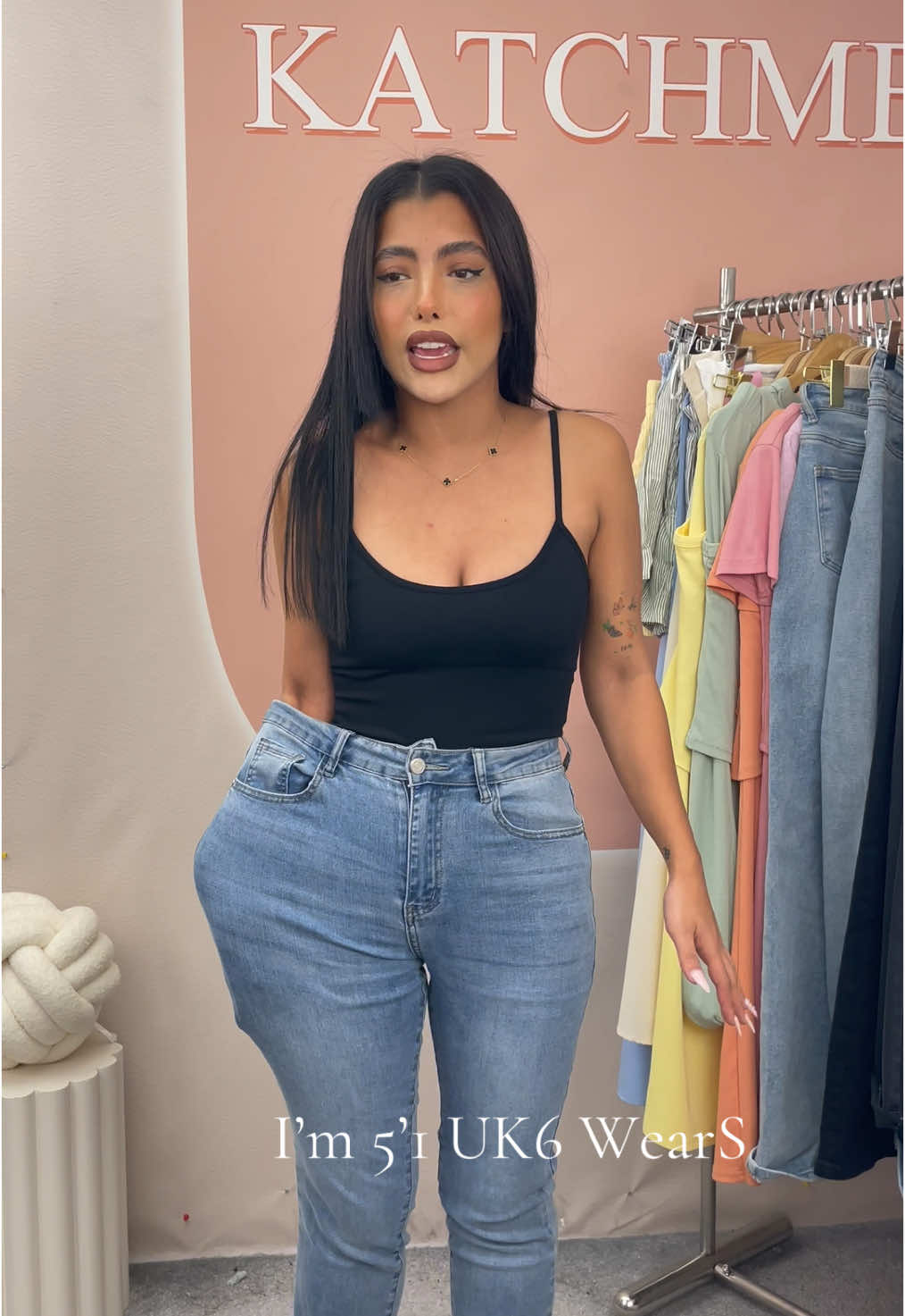 A post by @katchme.official on TikTok caption: #fyp 🇬🇧📍 #fyp #tiktokmademebuyit #foryoupage #foryoupage❤️❤️ #jeanshighwaist #foryourpagetiktok #bargain #stretchy #affordable #jeansoutfit #affordablefashion #2pcs #paydaysale #payday #affordablefashion #dealdrops #bargain #holiday#spotlight #OOTD #tiktokmademebuyit #dealdrops #dress #dresses #striped #tiktokmademebuyit #summersale 