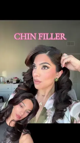 A post by @aizatalks on TikTok caption: Chin filler changed my life #chinfiller #facialbalancing #filler #botox #fillerbeforeandafter #njfiller #njbotoxfiller #njbotox #plasticsurgery  Injector @Nicole Flammia, RN BSN Location @Aesthetic Center of New Jersey 