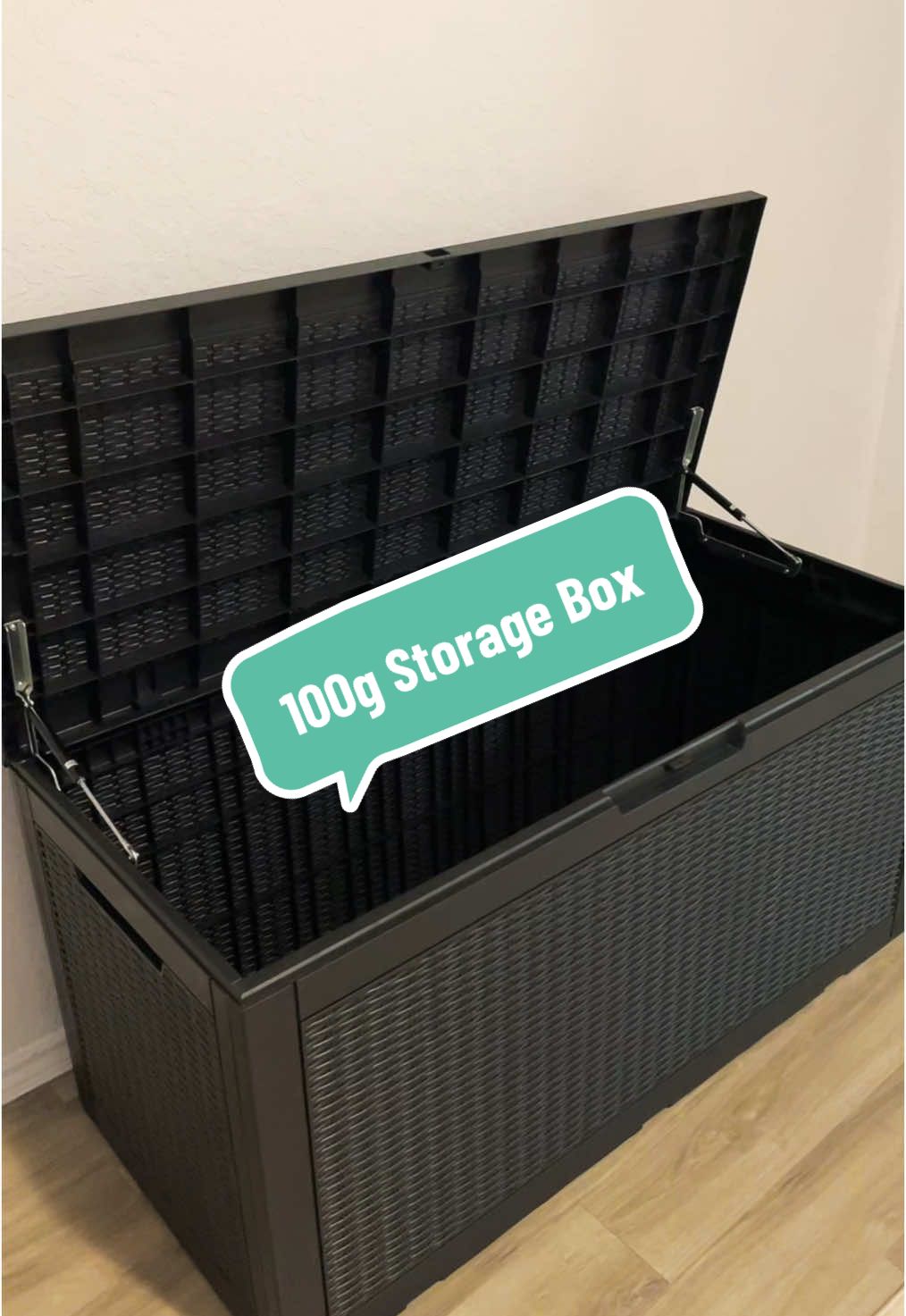A post by @kassieemariee on TikTok caption: Was Not Expecting This To Be The Huge! #storage #storagehacks #storagebox #Outdoors #waterresistant #waterproof #tiktokshop #fypシ #viral 