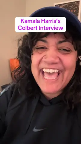 A post by @alienreese on TikTok caption: Kamala Harris in that Colbert Interview #kamalaharris #nkay #colbert #fyp #foryou #viral