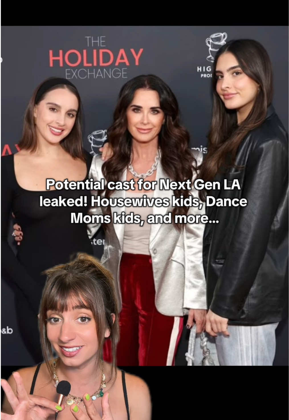 A post by @katericcio on TikTok caption: Who do you want to see on Next Gen LA? #nextgennyc #bravo #bravotv #rhobh #rhoc #rhoa #rhom #realhousewives #kylerichards #heatherdubrow #larsapippen #dancemoms #realitytv #recap #greenscreen 