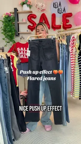 A post by @shoprelarela on TikTok caption: Stay true to size on these flared jeans 😍stretchy and stunning #TikTokMadeMeBuylt #relarela #relarelagirls #fypuk#jeans #flaredjeans #dealdrops  