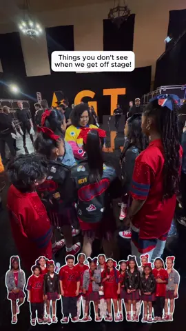 A post by @mamaduketv on TikTok caption: The kids met me as soon as I got off stage with this energy! Here’s a little #BTS of the things you don’t see on #americasgottalent — shoutout to the Kid Clippers!! #agtauditions #season20 #mamaduke #kidclippers 