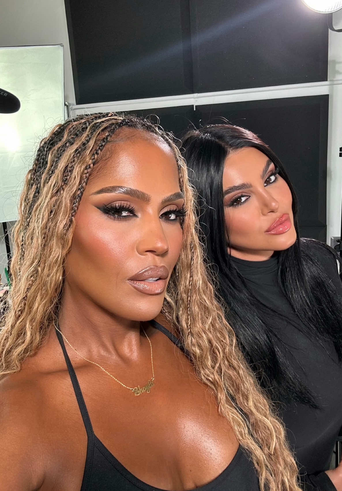 A post by @makeupshayla on TikTok caption: I had my makeup done by celebrity makeup artist @Hrush and I’m going to give you a few tips that can help all of us get that celebrity glam! #makeuptutorial #makeup #skin #foundation 