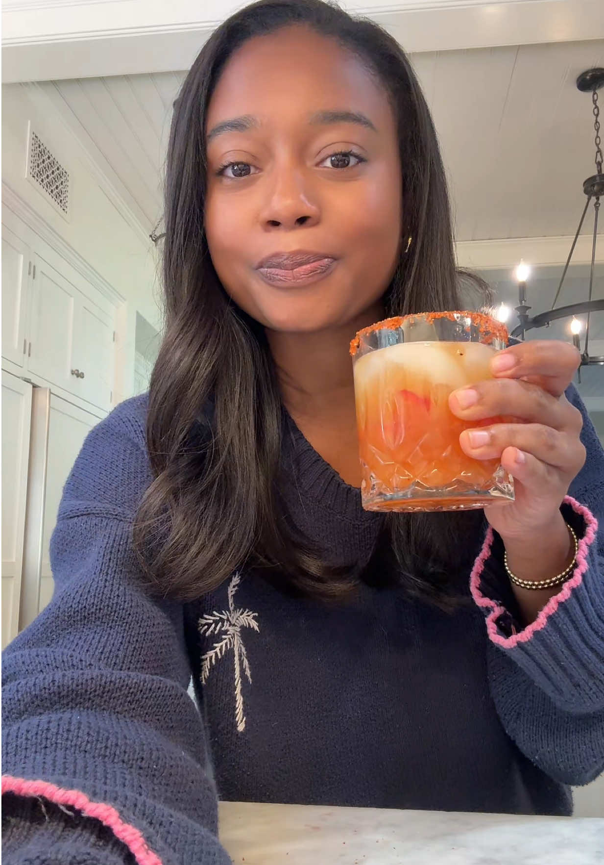 A post by @akilahrelefordgould on TikTok caption: Mama? Mamacita 😌 #hostingtips #margarita #blackgirltiktok #sahm #homemaker #cocktails 