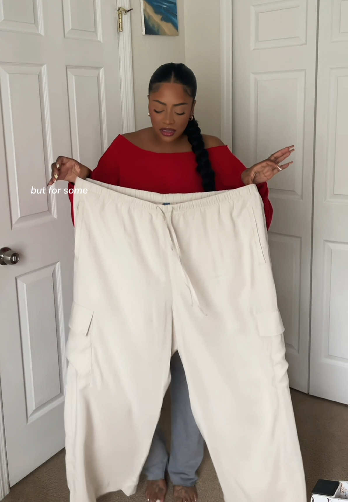 A post by @exe_eve on TikTok caption: Size isn’t everything, fit is! Sometimes what looks too big fits just right, and what seems perfect on the hanger doesn’t work at all. Just try it on 🫵🏽 I’m so mad i went to buy the other two colors old navy has & they’re sold out 😭*see how I styled them in next video! #thrifting #thrifttips #styletips #FashionAdvice 