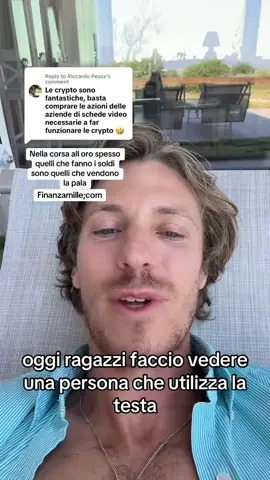 A post by @amedeoiasci on TikTok caption: In un mondo dove tutti cercano loro, cerca di essere quello che vende picconi e le vanghe e vestiti per i minatori e ogni giorno questo esempio è validissimo perché lo vediamo su tanti settori come un’intelligenza artificiale, le cripto le auto elettriche e tanto altro #CacciaAlloro