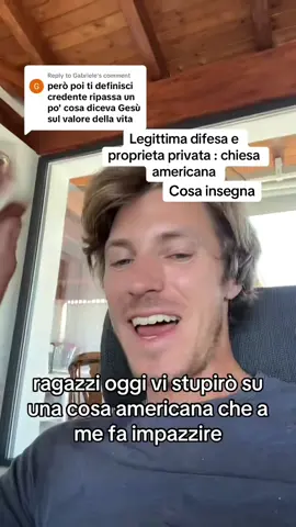 A post by @amedeoiasci on TikTok caption: È interessante vedere come la chiesa americana insegna che la legittima difesa è giusta e può anche esserci un’escalation #LegittimaDiDifesaReligiosa