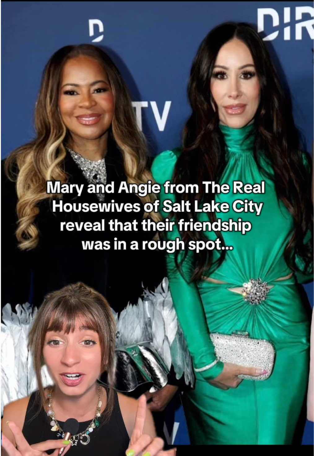 A post by @katericcio on TikTok caption: Had to use this opportunity to remind everyone about their Below Deck episode because I am SO excited for that #rhoslc #realhousewives #realhousewivesofsaltlakecity #saltlakecity #lasculturistas #belowdeck #bravo #bravotv #realitytv #recap #marycosby #angiekatsanevas #greenscreen 