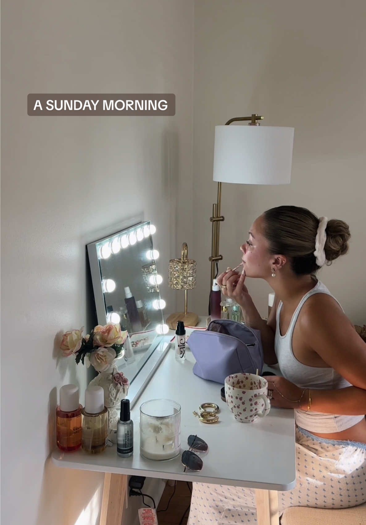 A post by @annadawnphillips on TikTok caption: ugh i just LOVE a sunday 🌞💒✨🤍 @Aritzia @Princess Polly @Amazon @Tatcha US @Dae Hair @greybandit @White Fox Boutique @Anthropologie @exercere @Free People #sunday #morningroutine #morning #morningvlog #vlogs #married #wife #husband #home #relatable #realistic #contentcreator #amazon #amazindecor #amazonhome #churchoutfit